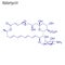 Vector Skeletal formula of Natamycin. Drug chemical molecule