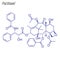 Vector Skeletal formula of Paclitaxel. Drug chemical molecule