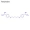 Vector Skeletal formula of Pentamidine. Drug chemical molecule