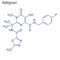 Vector Skeletal formula of Raltegravir. Drug chemical molecule