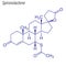 Vector Skeletal formula of Spironolactone. Drug chemical molecul