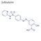 Vector Skeletal formula of Sulfasalazine. Drug chemical molecule