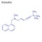 Vector Skeletal formula of Terbinafine. Drug chemical molecule