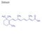 Vector Skeletal formula of Tretinoin. Drug chemical molecule