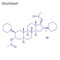 Vector Skeletal formula of Vecuronium. Drug chemical molecule