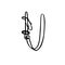 Vector sketch black equestrian horse bridle