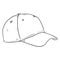 Vector Sketch Blank Baseball Cap