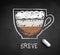 Vector sketch of Breve coffee