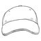 Vector Sketch Classic Blank Baseball Cap.