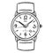 Vector Sketch Classic Mens Wrist Watch