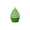 Vector sketch cupcake with matcha flavor