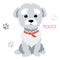 Vector sketch funny maltese dog sitting