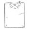 Vector Sketch Illustration - Folded T Shirt