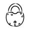 vector sketch illustration - padlock padlock vector illustration