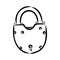 vector sketch illustration - padlock padlock vector illustration