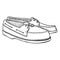 Vector Sketch Illustration - Pair of Topsider Men Shoes