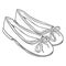 Vector Sketch Illustration - Pair of Women Ballet Flats