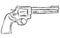 Vector sketch illustration - revolver