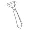 Vector Sketch Illustration - Single Classic Necktie