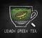 Vector sketch of of lemon green sweet tea