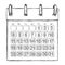 Vector Sketch Loose-leaf Calendar