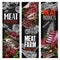 Vector sketch meat farm fresh product banners
