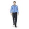 Vector Sketch Men Model in Long Sleeve Shirt and Trousers. Business dress code