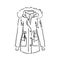 Vector Sketch Parka Jacket. Winter Outerwear. warm jacket, vector sketch illustration