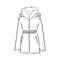 Vector Sketch Parka Jacket. Winter Outerwear. warm jacket, vector sketch illustration