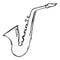 Vector sketch of saxophone