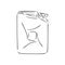 Vector Sketch Single Jerry Can, fuel canister, vector sketch illustration