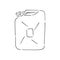 Vector Sketch Single Jerry Can, fuel canister, vector sketch illustration