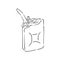 Vector Sketch Single Jerry Can, fuel canister, vector sketch illustration