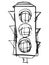 Vector sketch of traffic lights