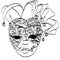 Vector sketch venetian mask