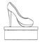 Vector Sketch Women High Heels Shoe