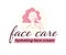 Vector skin care logo design concept with lady portrait & human hand illustration icon in hand drawn style isolated on light backg