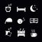 Vector sleep concept icons set