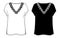 Vector sleeveless T-Shirt with lace trim fashion CAD