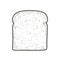 Vector Sliced bread toast. Slice of a whole wheat bread. Bakery, piece of roasted crouton for sandwich snack. Realistic