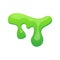 Vector slime blob liquid drop illustration and green paint drip background. Isolated slimy design and dripping splash messy. Toxic