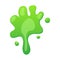 Vector slime blob liquid drop illustration and green paint drip background. Isolated slimy design and dripping splash messy. Toxic