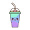 Vector slush drink isolated icon. Cartoon ice cup
