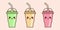 Vector slush drink isolated icon. Cartoon ice cup