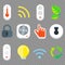 Vector Smart House Flat Tech Icon Set