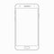 Vector smartphone outline template. Phone icon