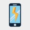 Vector smartphone power charge concept icon