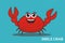 Vector of smile red crab with claws