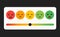 Vector Smiley Faces for Rating or Review, Feedback Rate Emoticon, Emotion Smile, Ranking Bar, Smiley Face Customer and User Review