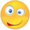 Vector - Smiling emoticon expressing Bewilderment